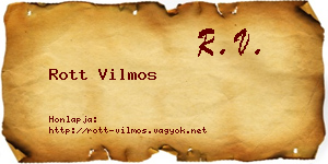 Rott Vilmos névjegykártya